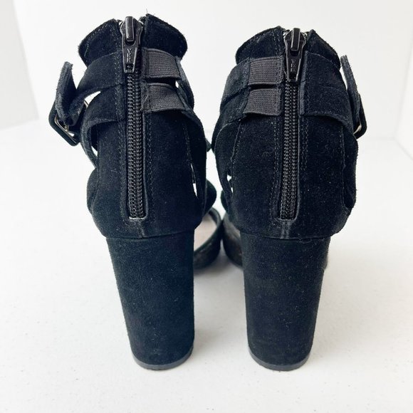 FARYL ROBIN X ANTHROPOLOGIE Black Gold Vegan Suede and Calf Hair Atwood 7 - Picture 6 of 13